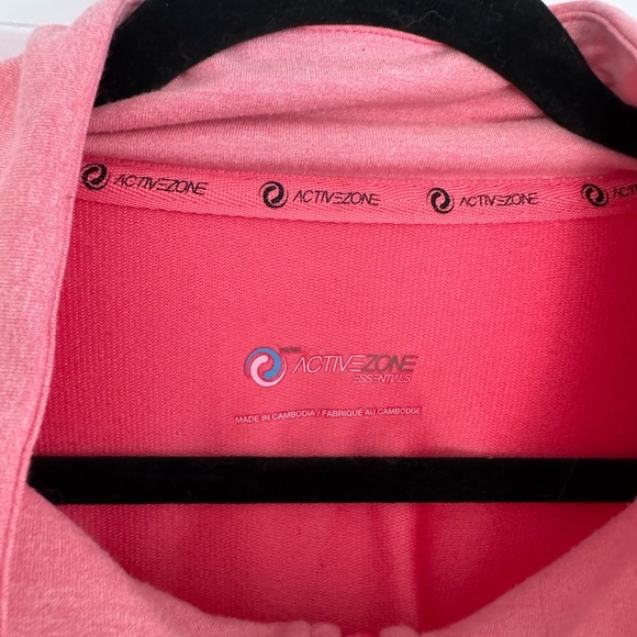 Plus Size Pink Long Sleeve Sports Shirt Jacket - Picture 3 of 5